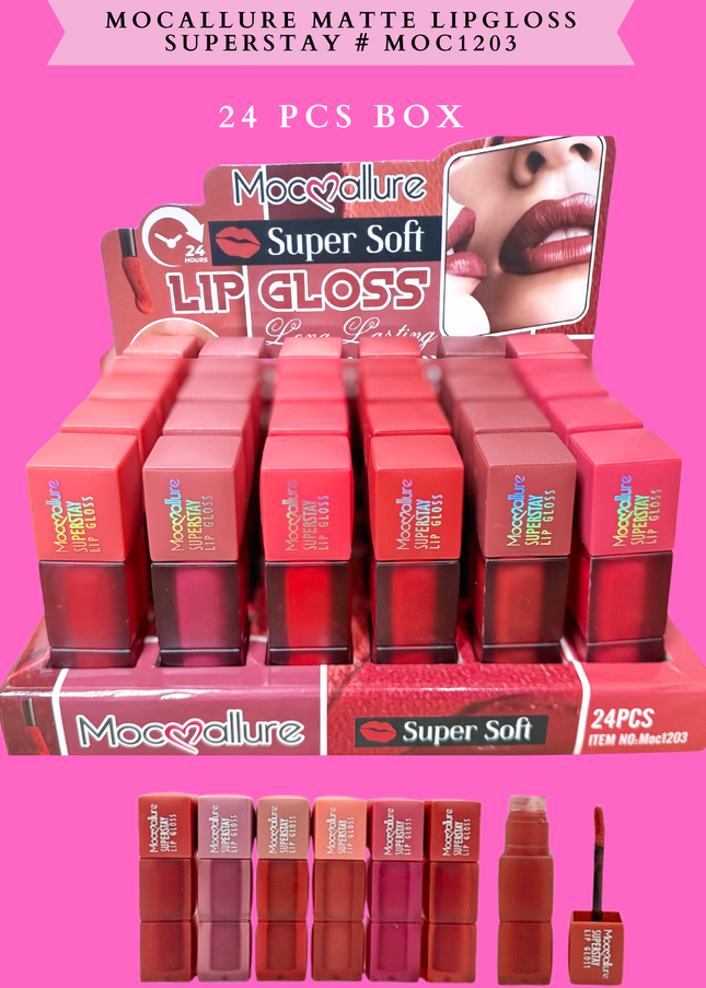 SUPER STAY TEDDY - MOCALLURE MATTE LIPGLOSS (# MOC1203) 24 pcs box