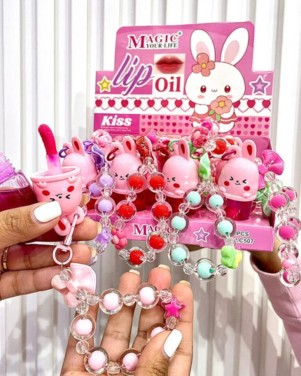 KEYCHAIN LIPGLOSS MAGIC YOUR LIFE BUNNY #LC507 (12 PCS BOX)
