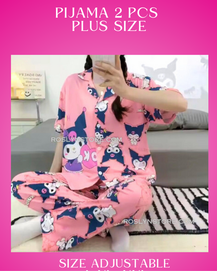 PIJAMAS KAWAII- - (2 pcs Pijama ) (M-L-)adjustable Pijama $11 / buy 3 price is $9 per each Pijama