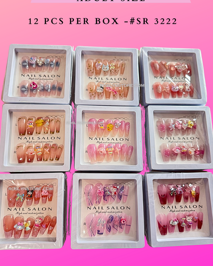 PRESS NAILS-  SANRIO ( 12 pcs in a box)- Adult size