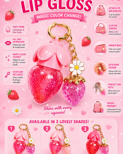 LIPGLOSS MOCALLURE - strawberry (#moc2521 ) 12 pcs box
