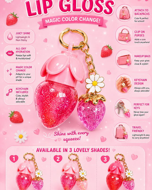 LIPGLOSS MOCALLURE - strawberry (#moc2521 ) 12 pcs box