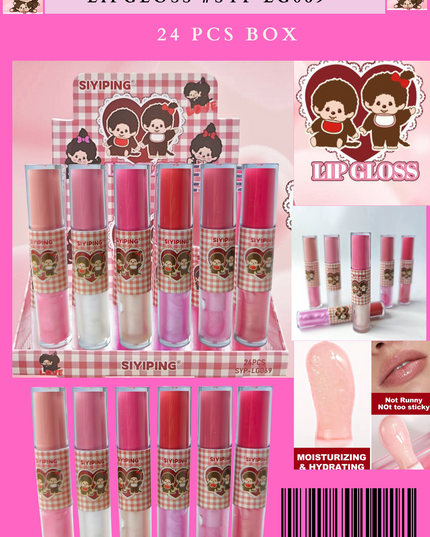 MONCHHICHI DOUBLE LIPGLOSS( #SYP LG069 )24 PCS BOX
