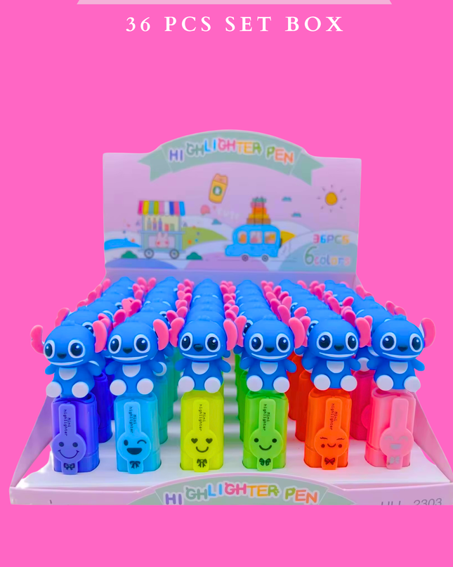 HIGLIGHTER BLUE - 36 PCS SET BOX