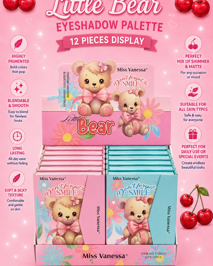 EYESHADOW Set  BEAR MISS VANESSA 12 PCS COD (F7002D) (E38)