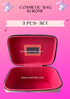SET  Cosmetic Bag - Kuromi & Melody  - 3 pcs per set( #1288)