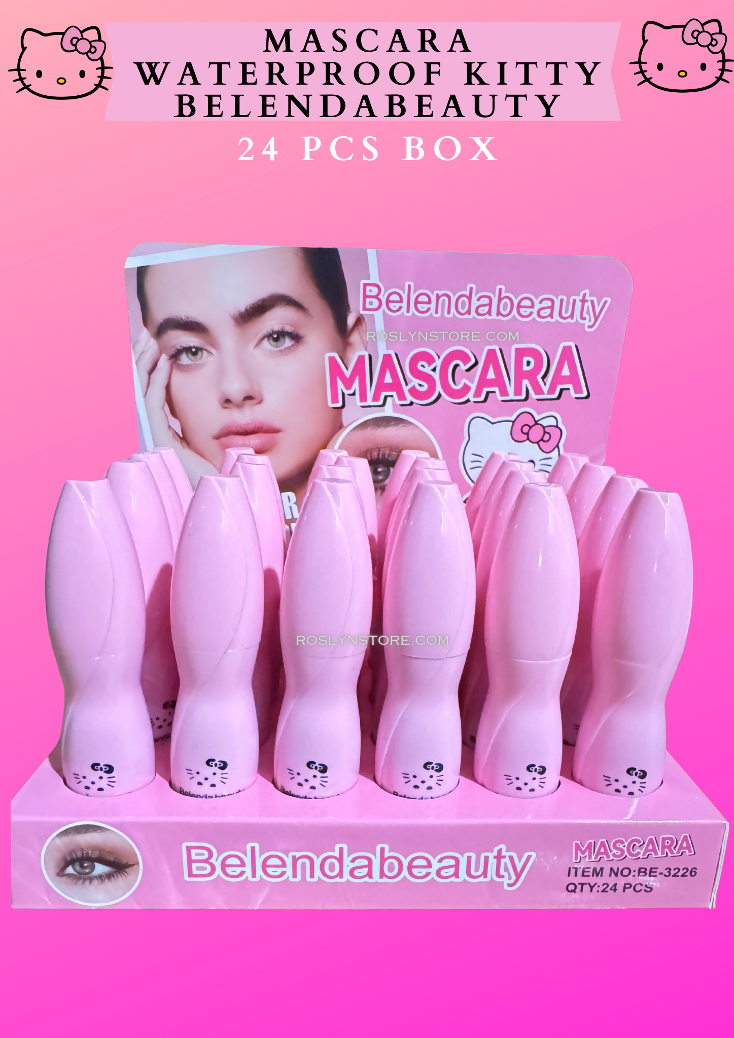 MASCARA WATERPROOF - extra volumen - kitty 24 pcs box ( 5501)