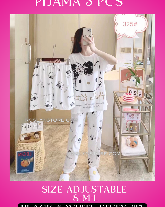 PIJAMAS KAWAII- Pajamas kawaii- (3 pcs Pijama ) (S-M-L) adjustable size1 Pijama $10 / buy 3 price is $8 per each Pijama - Adjustable size ( S- M-L)