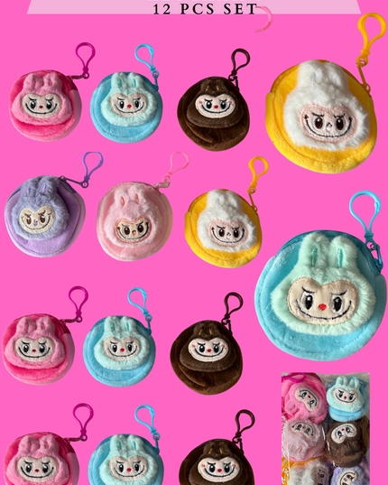LABU MINI PLUSHIES KEYCHAINS - 12 PCS SET