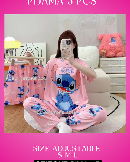 PIJAMAS KAWAII- Pajamas kawaii- (3 pcs Pijama ) (S-M-L) adjustable size1 Pijama $10 / buy 3 price is $8 per each Pijama - Adjustable size ( S- M-L)