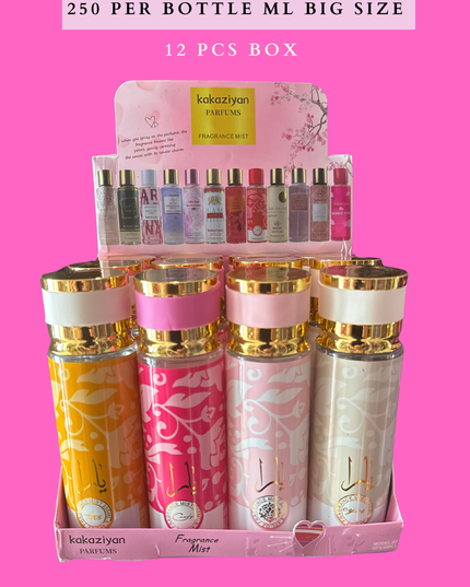 BODY MIST YARA 250ml PER BOTTLE MI BIG SIZE 12 PCS BOX