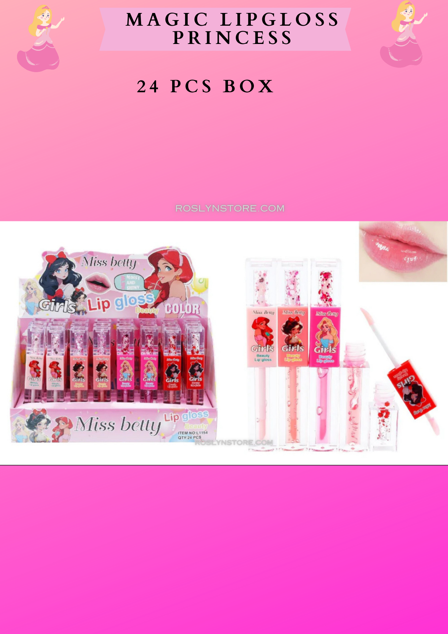 MAGIC LIPGLOSS PRINCESS - 24 PCS BOX