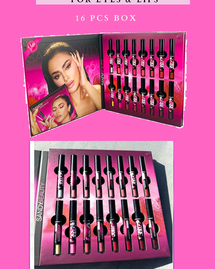 MATTE (lips & eyes)360 SANDY BEAUTY FOR EYES & LIPS ( 16 pcs box)