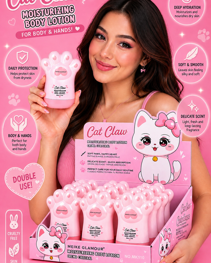 BODY & HAND CREAM LOTION  CAT PAW  #MK110- 12 pcs- big size