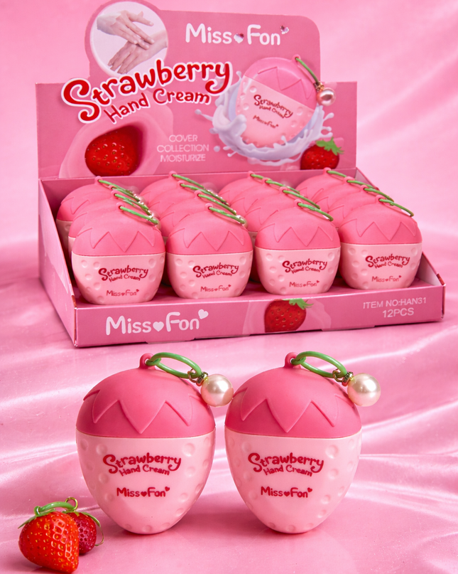 HAND CREAM KEYCHAIN STRAWBERRY MISS FOAM #HAND31- 12 PCS BOX (Copy)