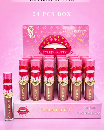 LIPGLOSS SIYIPING #BL260 INSPIRED LV PINK 24 PCS BOX