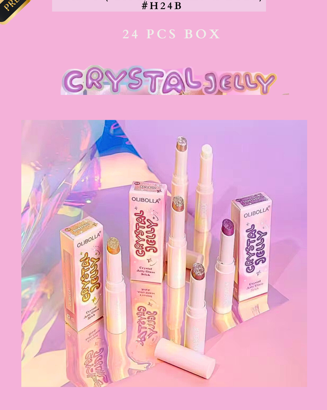 CRYSTAL GLAZE JELLY 3 IN 1 ( LIPS, CHEEKS & EYES) # H24B (24 PCS BOX)