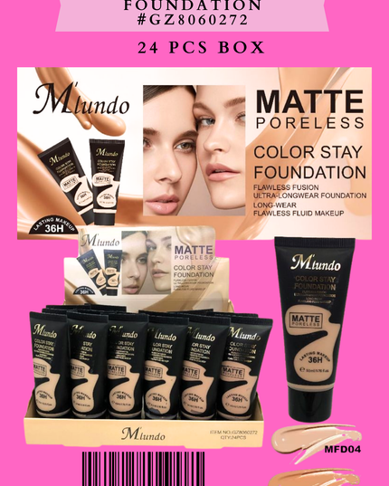 MATTE PORELESS FOUNDATION Mundo ( #GZ8060272) -  24 PCS BOX