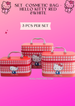 SET  Cosmetic Bag - RED & whithe- 3 pcs per set (#1249)
