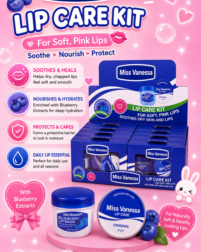 LIP CARE KIT- BLUEBERRY 12 set box