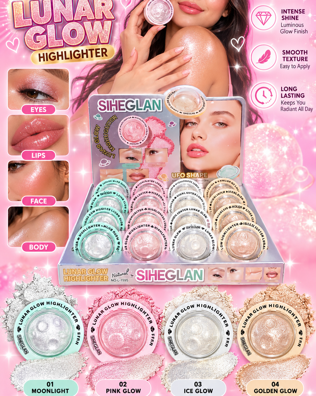 HIGHLIGHTER -LUNAR GLOW RADIANT-MAGIC COLOUR SHINER-SIHEGLAN-20 PCS -BOX cod (L-1595)