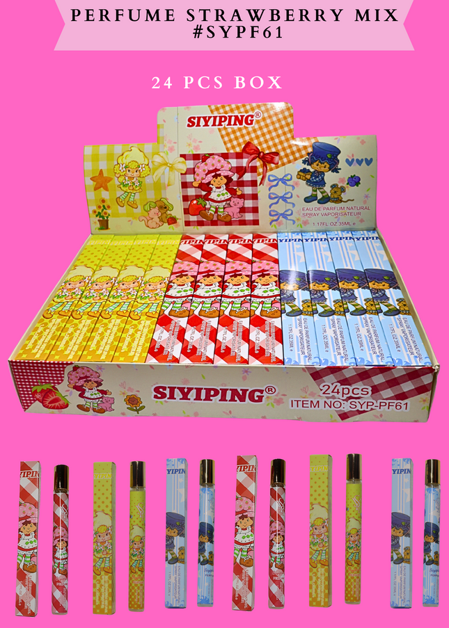 PERFUME STRAWBERRY & FRIENDS MIX #SYPF61 (35 ml)- 24 PCS BOX