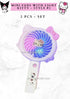 MINI FANS KITTY WITH LIGHTS  - 2 pcs SET - Style # 2