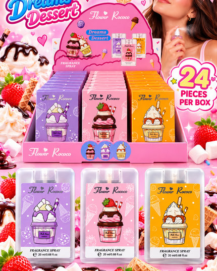 DREAM DESSERT PERFUME FLOWER ROCOCO- 20 ml- 24 pcs box
