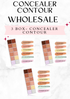 Wholesale - 12 Colors Vegan Correcting Concealer Contour For Skin Color - Long Lasting Contour Concealer (3pcs)