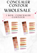 Wholesale - 12 Colors Vegan Correcting Concealer Contour For Skin Color - Long Lasting Contour Concealer (3pcs)