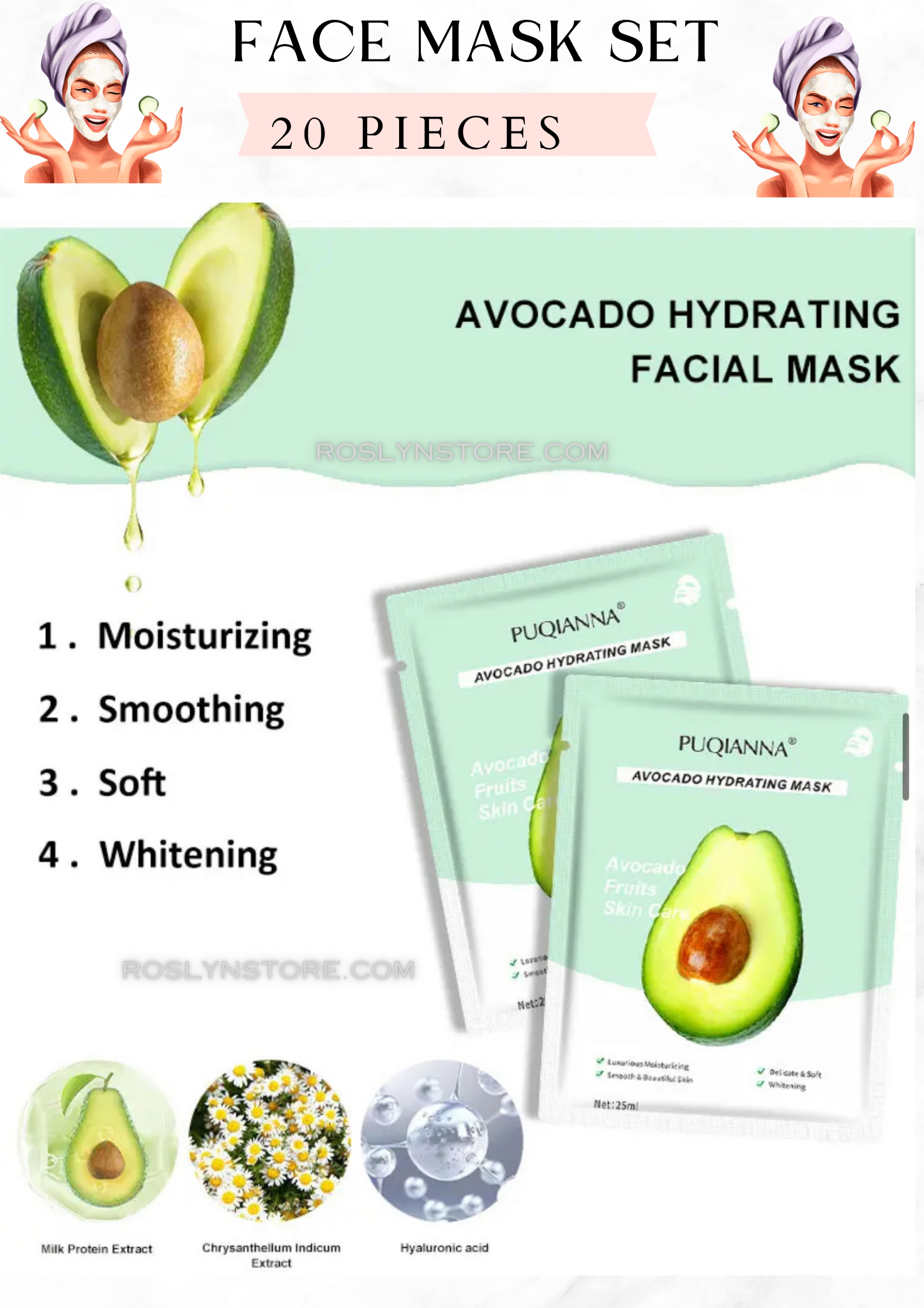 FACE MASK SET - 20 pieces