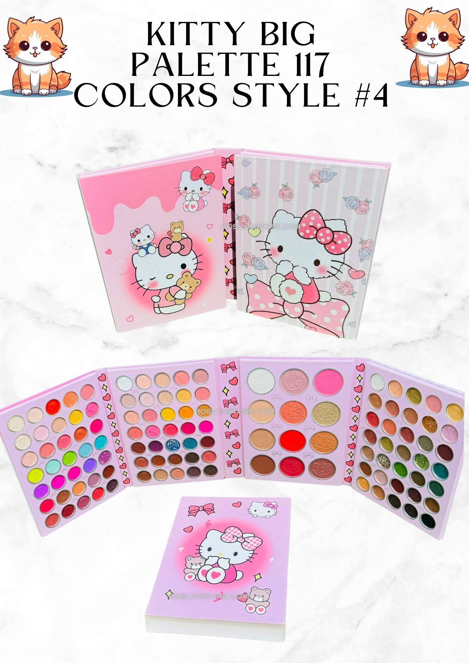 Hello kitty Big  PALETTE EYESHADOW- 117 colors - Style 4