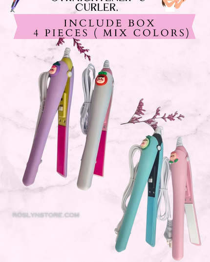 2 IN 1 CERAMIC HAIR STRAIGHTENER & CURLER.