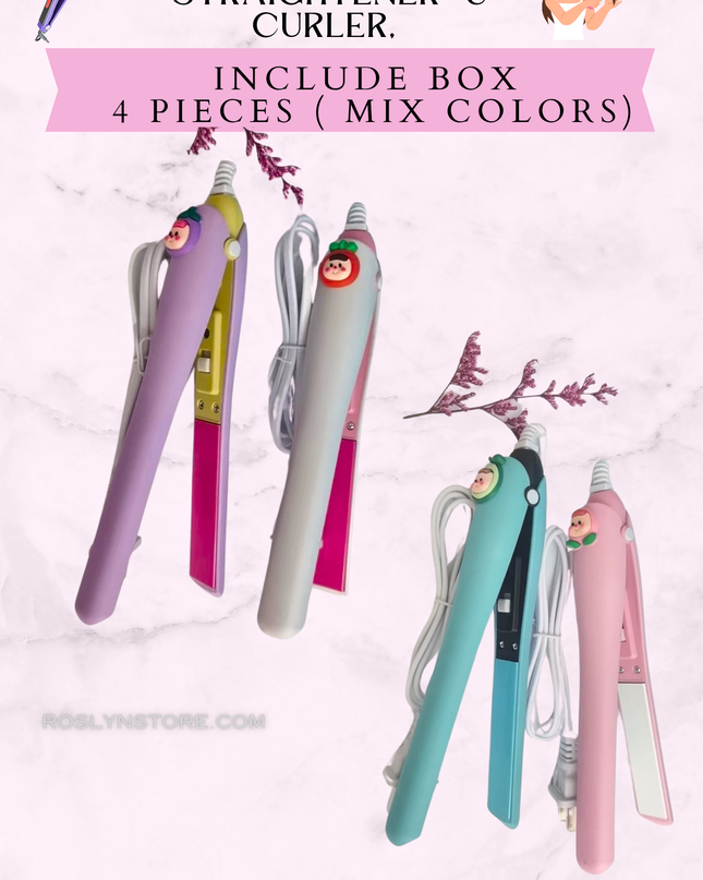 2 IN 1 CERAMIC HAIR STRAIGHTENER & CURLER.