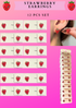 STRAWBERRY EARRINGS - 12 PCS SET