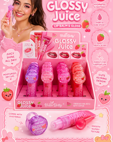 GLOSSY JUICE HELLO BEUTY WITH RING (12 pcs) (HB8013) (#E31)