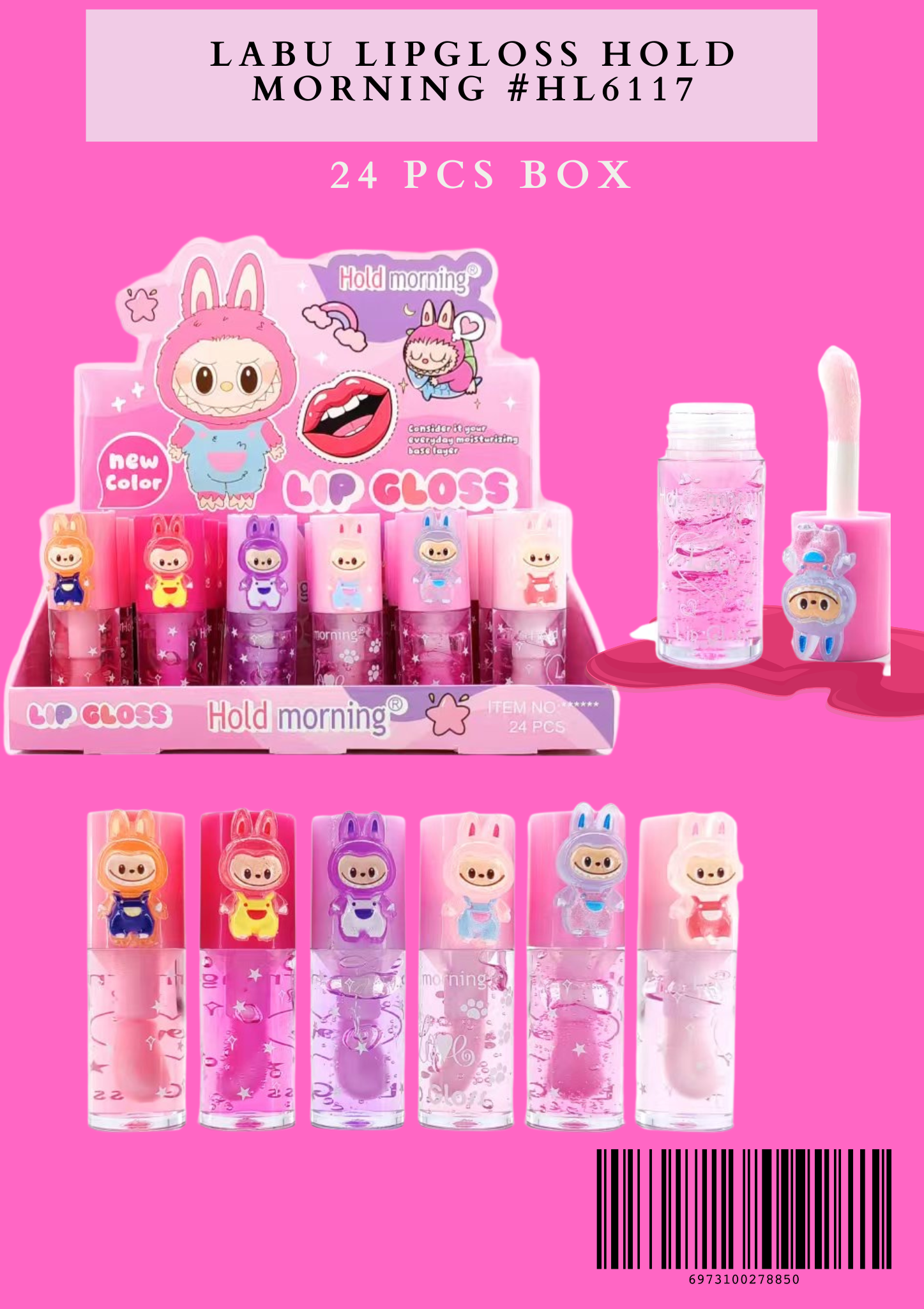 LABU LIPGLOSS HOLD MORNING-  #HL6117 24 PCS BOX