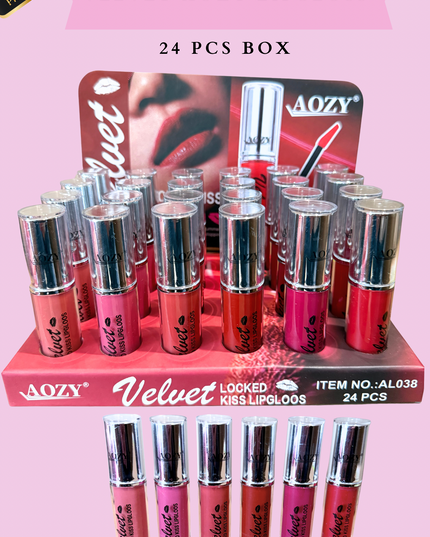 VELVET AOZY LIPGLOSS  #AL038 -24 PCS SET