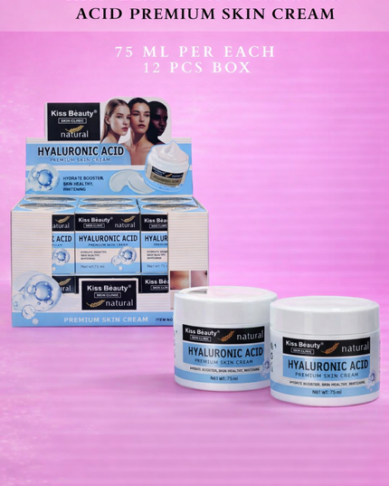 KISS BEAUTY HYALURONIC ACID PREMIUM SKIN CREAM 75 ML PER EACH -12 PCS BOX