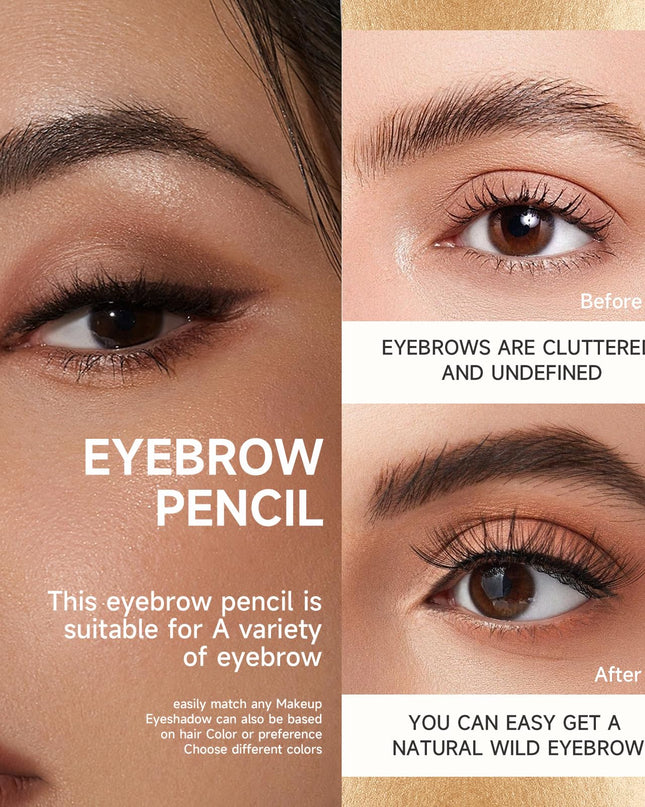 EYEBROWS & EYELINER BLACK COLOR (DOUBLE USE) INCLUDE SHARPENER 12 PCS SET