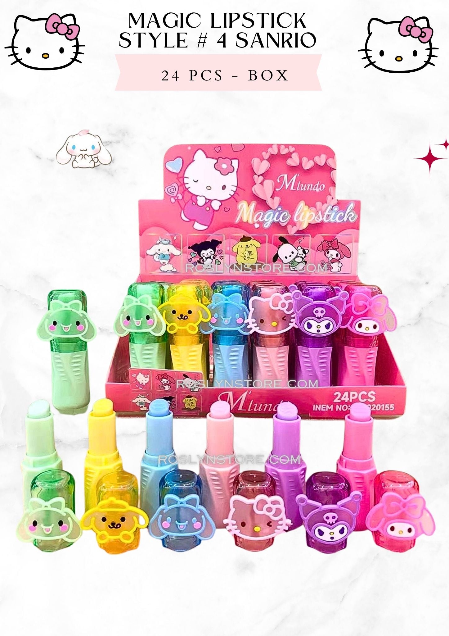 MAGIC LIPSTICK STYLE # 4 SANRIO 24 PCS - BOX