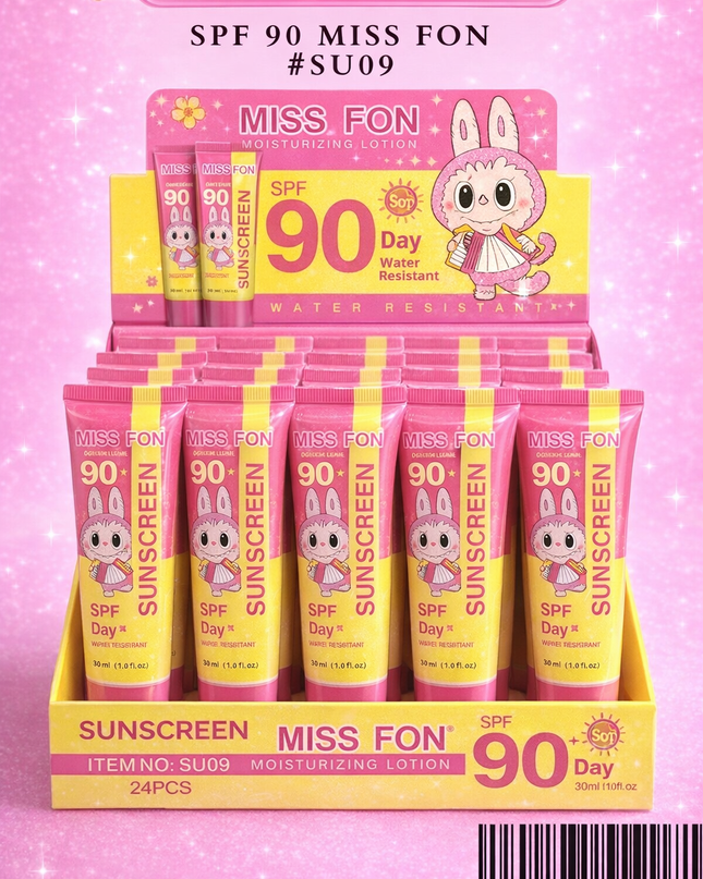 SUNSCREEN SPF 90 MISS FON-  #SU09 24 PCS BOX