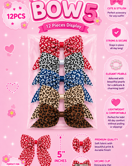 BOW GIRLS #4 - 12 pcs set ( #B24)