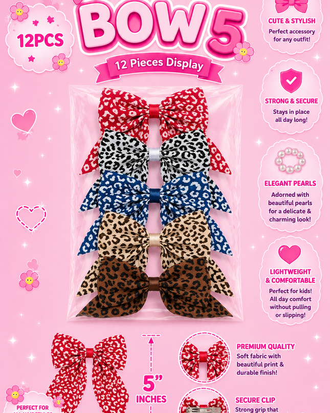 BOW GIRLS #4 - 12 pcs set ( #B24)