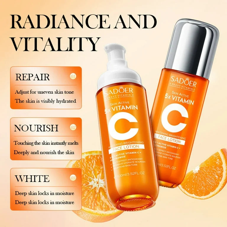SADOER - FACE LOTION, FACE CLEANSER & face serum ( set 3 pcs)