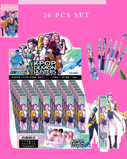 KPOP PENS MULTICOLORS 36 PCS SET