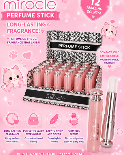 SOLID PERFUME STICK- More Miracle - 24 pcs box