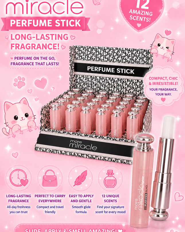 SOLID PERFUME STICK- More Miracle - 24 pcs box