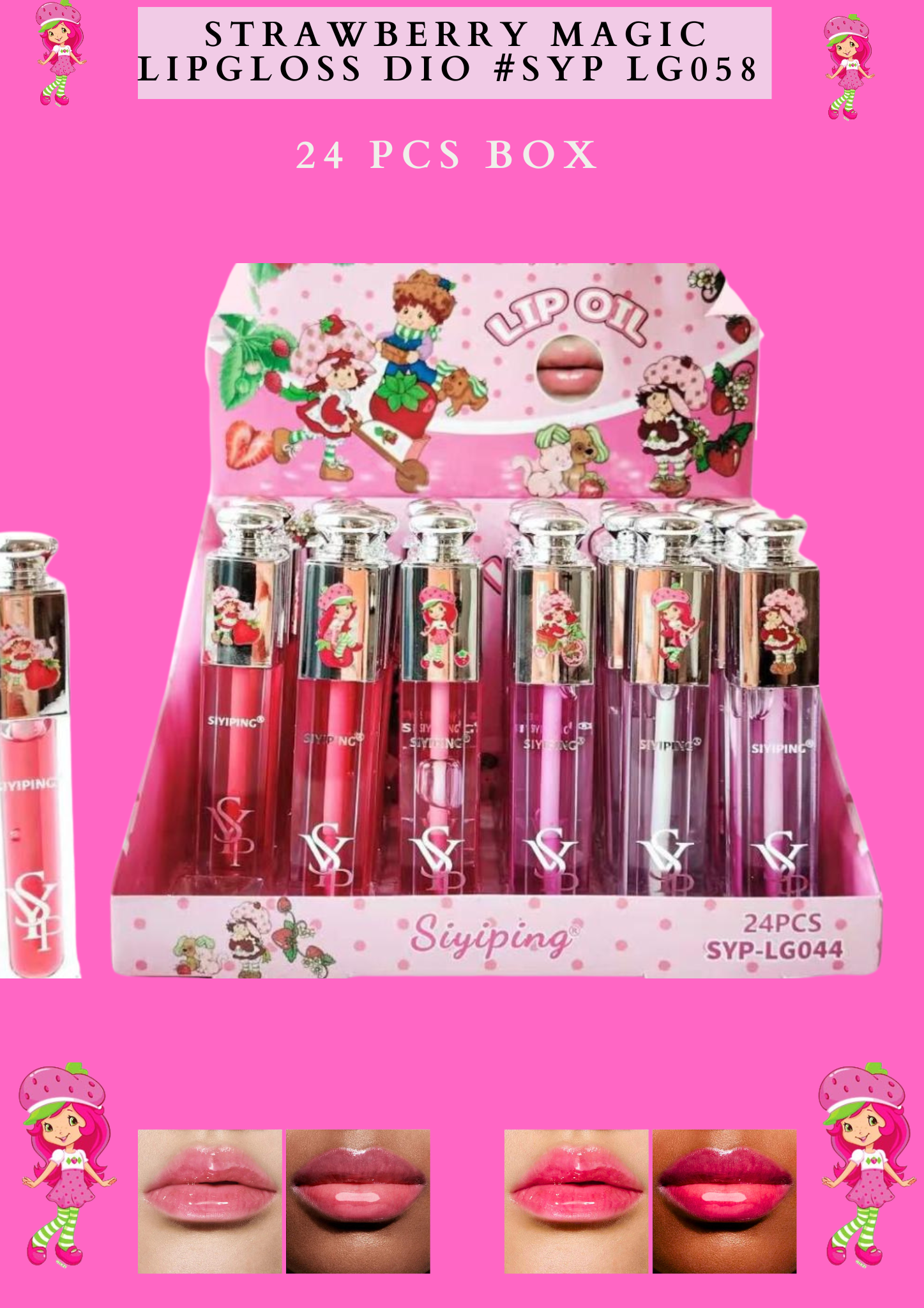 STRAWBERRY MAGIC LIPGLOSS DIO( #SYP LG058)-  24 PCS BOX