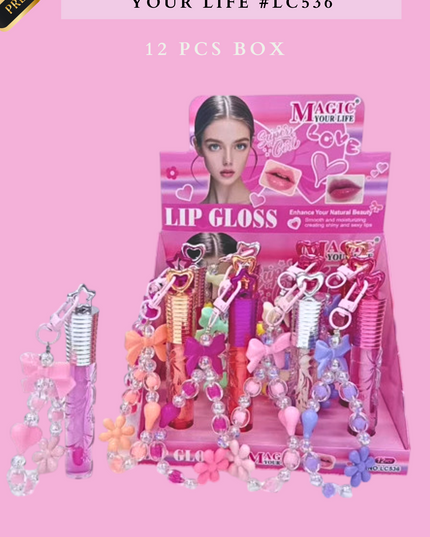 KEYCHAIN LIPGLOSS MAGIC YOUR LIFE #LC536 (12 PCS BOX)